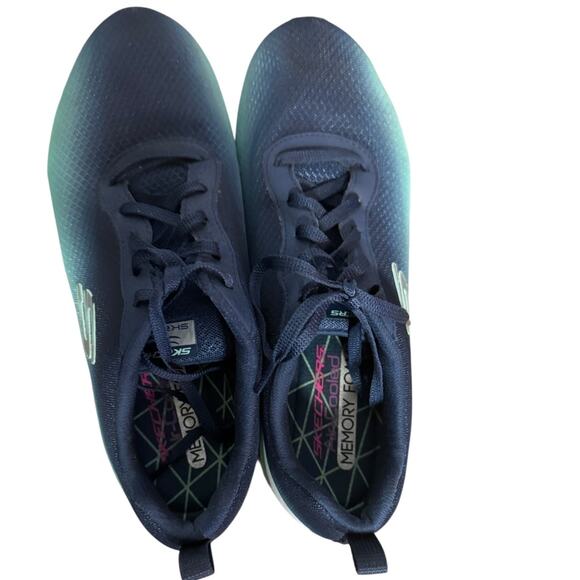 SKECHERS Skech-Air Memory Foam Blue Trainer Sneakers SZ 9 - Picture 8 of 10